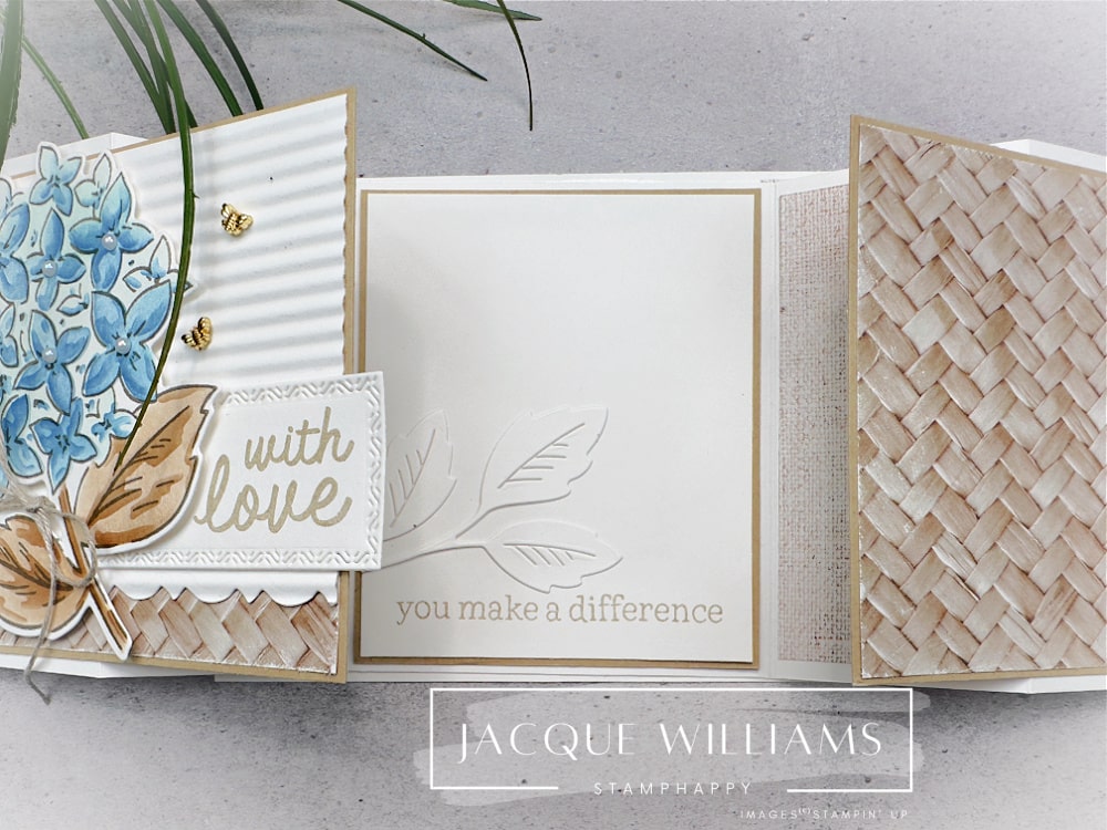 Thankful Garden Hydrangea Fun Fold Card - Image 2