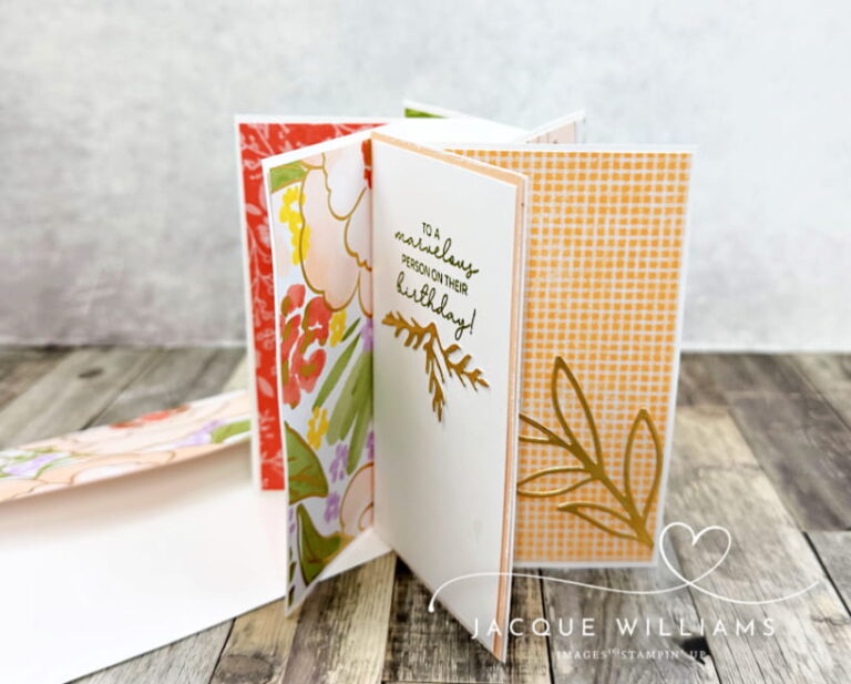 Free Pinwheel Tower Fun Fold Card Basic Measurements PDF – Stamp Happy ...
